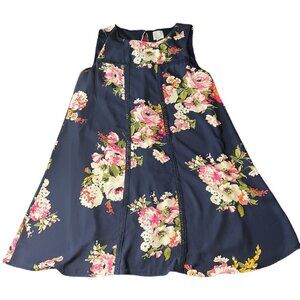 Francescas‎ Blue Rain Shift Dress Sleeveless Navy Floral Women’s Size XS